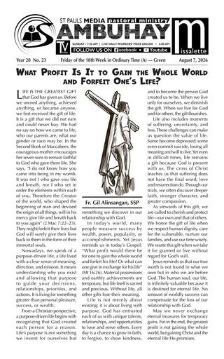 7 August 2026 • Friday of the 18th Week in Ordinary Time (A)