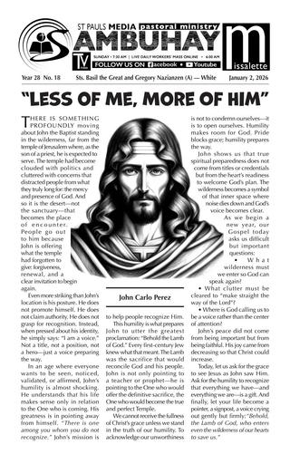 2 January 2026 • Sts. Basil the Great and Gregory Nazianzen
