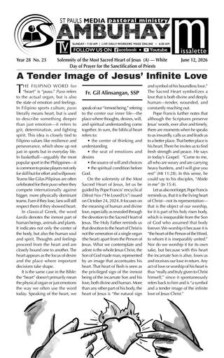 12 June 2026 • Most Sacred Heart of Jesus